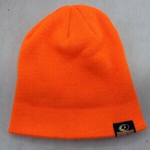 Mossy Oak Blaze Orange Beanie Hat Winter Warm Snow Casual Comfort Stretch